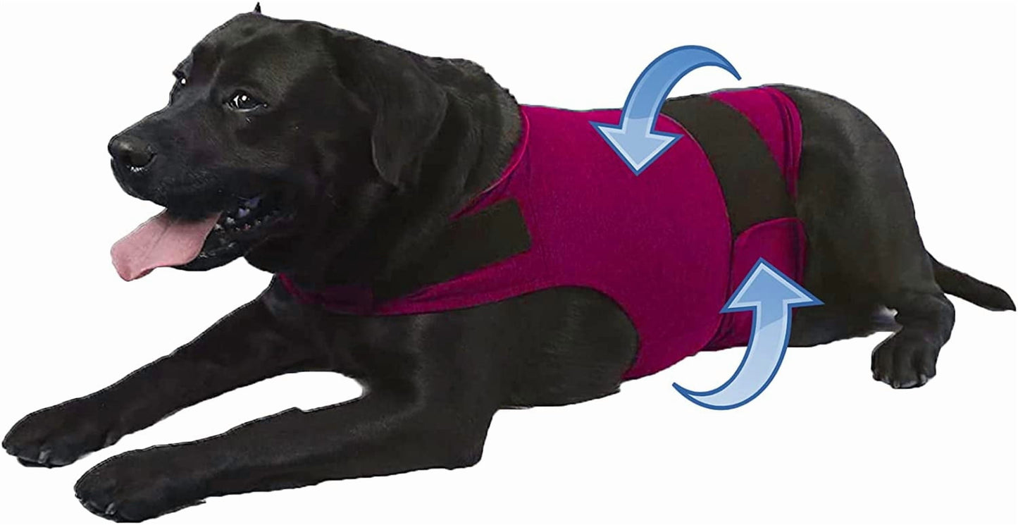 Dog Jacket, Skin-Friendly Dog Calming Vest - Dog Shirt for Thunder, Fireworks and Separation - Keep Pet Calm Without Medicine & Training, Anti Anxiety Vest for Dogs XS Rose Red
