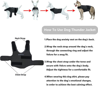 Dog Jacket, Skin-Friendly Dog Calming Vest - Dog Shirt for Thunder, Fireworks and Separation - Keep Pet Calm Without Medicine & Training, Anti Anxiety Vest for Dogs XS Rose Red