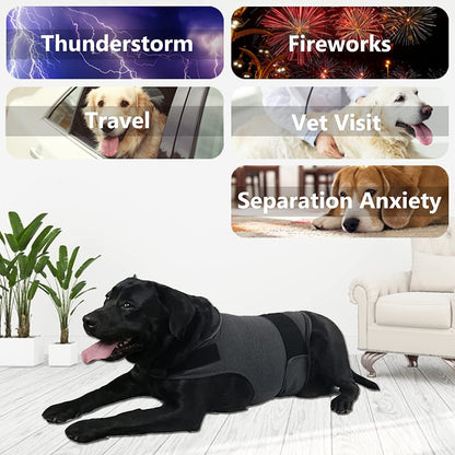 Dog Jacket, Skin-Friendly Dog Calming Vest - Dog Shirt for Thunder, Fireworks and Separation - Keep Pet Calm Without Medicine & Training, Anti Anxiety Vest for Dogs XS Rose Red