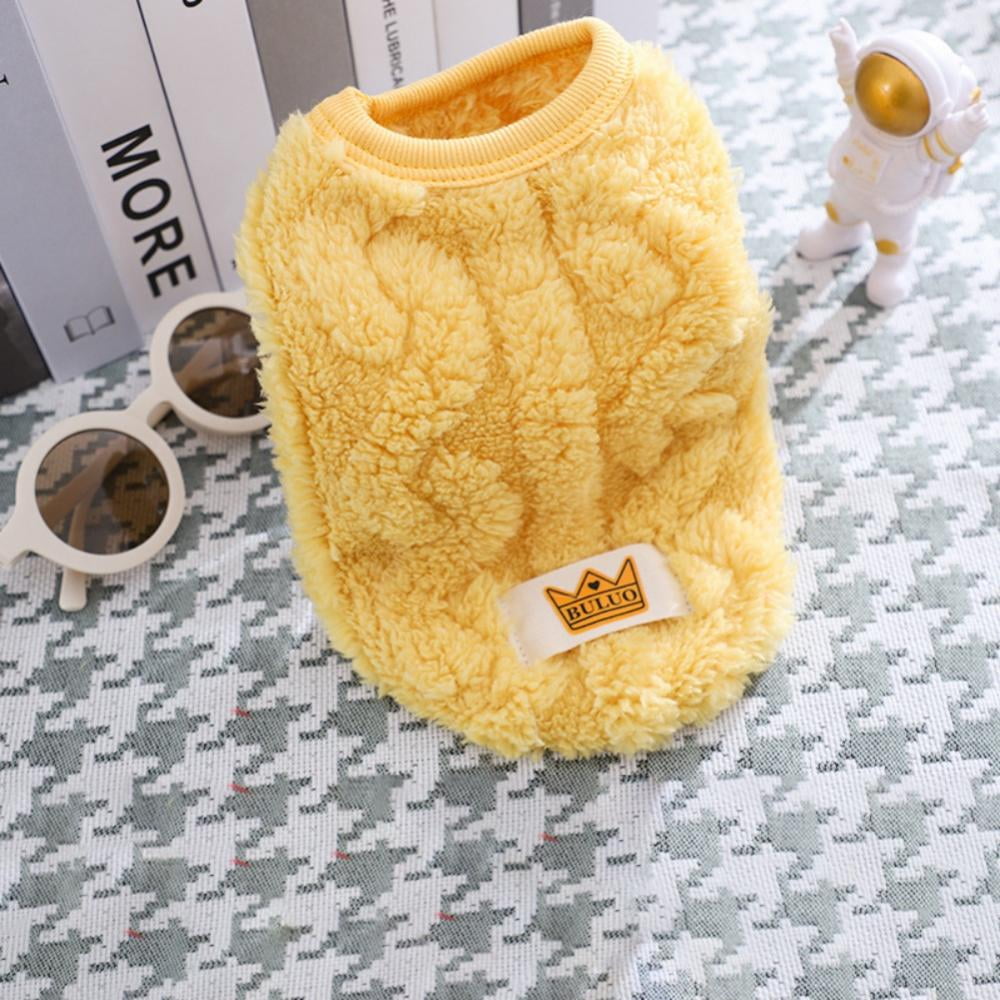 Cat Sweaters Kitty Sweater for Cats Knitwear,Small Dogs Kitten Clothes Male and Female,High Stretch,Soft,Warm Dog Clothes for Small Dog and Cat Winter XS Yellow