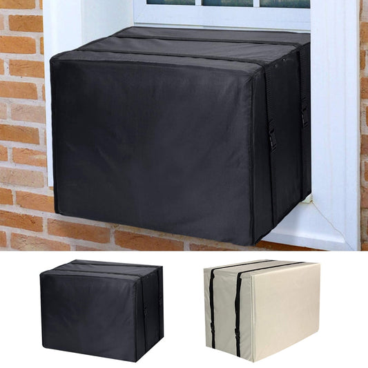 Cheers.US Window Air Conditioner Cover Outdoor, Outside Window AC Unit Cover Black Dust-Proof Waterproof AC Cover Outdoor Window AC Protection Cover M Black