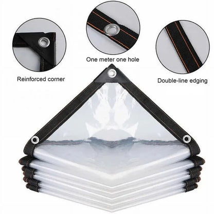 Clear Tarps Heavy Duty, Waterproof Tarpaulin Cover Greenhouse Garden Plant Patio 5 x 6.5FT 6.5*8ft