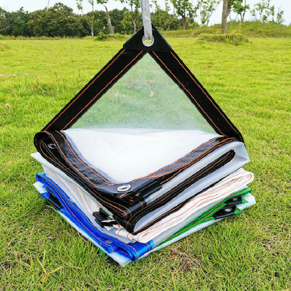 Clear Tarps Heavy Duty, Waterproof Tarpaulin Cover Greenhouse Garden Plant Patio 5 x 6.5FT 6.5*8ft