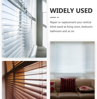 Tutuviw 17 Inches Blind Tilt Wand with Hook and Handle, Acrylic Clear Blind Rod Replacement, Blind Opener Stick Long, Vertical Blind Wand Control Part Opener Accessory (2 Sets)
