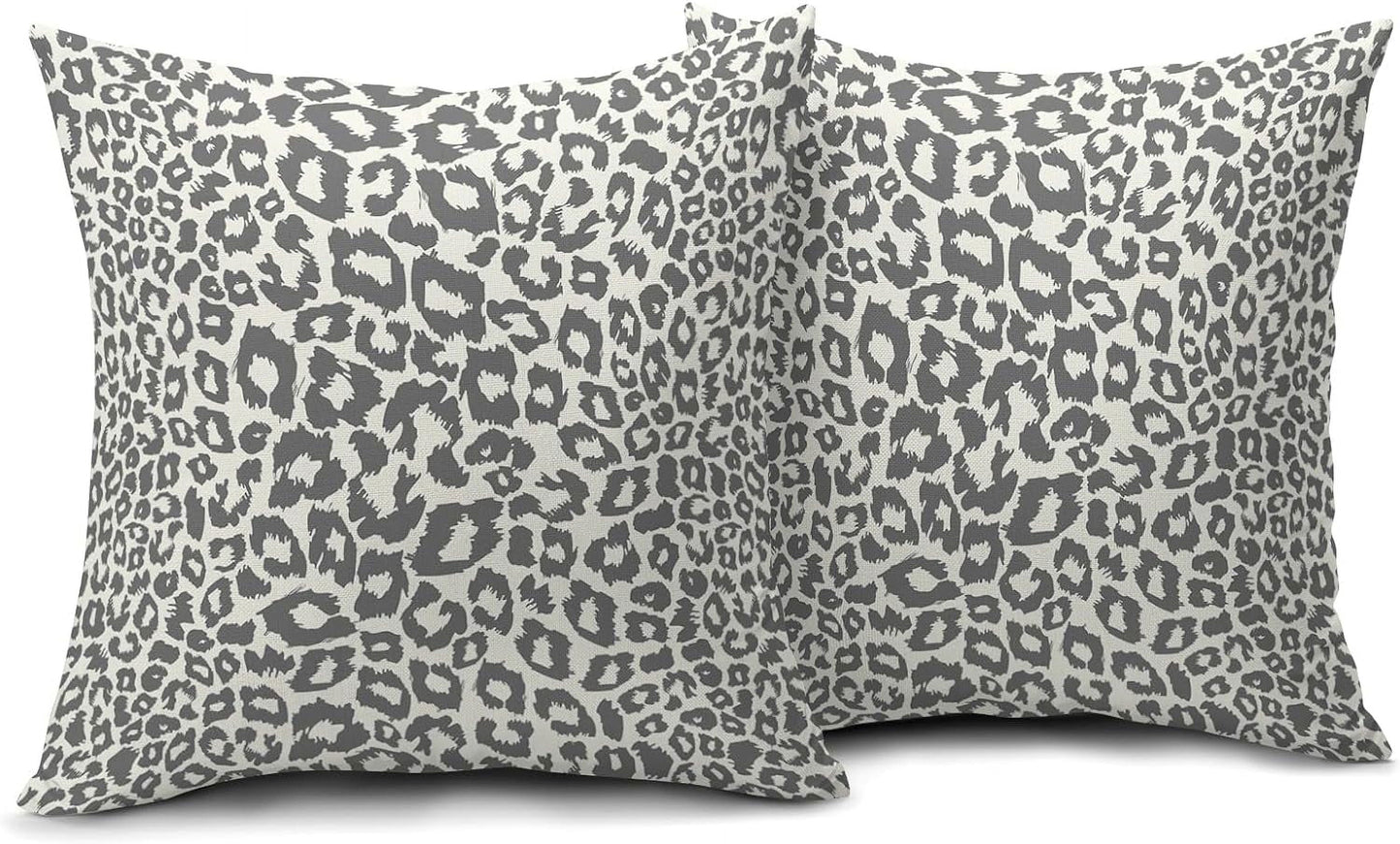 Lime Green White Leopard Print Pillow Covers 18x18 Inch Set of 2 Cheetah Animal Spots Decorative Throw Pillows For Couch Farmhouse Chinoiserie Pillow Cases Home Decor For Room Sofa Bed Porch Outdoor 20" x 20" Aqua Leopard