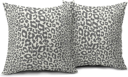 Lime Green White Leopard Print Pillow Covers 18x18 Inch Set of 2 Cheetah Animal Spots Decorative Throw Pillows For Couch Farmhouse Chinoiserie Pillow Cases Home Decor For Room Sofa Bed Porch Outdoor 20" x 20" Aqua Leopard