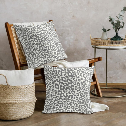 Lime Green White Leopard Print Pillow Covers 18x18 Inch Set of 2 Cheetah Animal Spots Decorative Throw Pillows For Couch Farmhouse Chinoiserie Pillow Cases Home Decor For Room Sofa Bed Porch Outdoor 20" x 20" Aqua Leopard