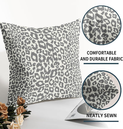 Lime Green White Leopard Print Pillow Covers 18x18 Inch Set of 2 Cheetah Animal Spots Decorative Throw Pillows For Couch Farmhouse Chinoiserie Pillow Cases Home Decor For Room Sofa Bed Porch Outdoor 20" x 20" Aqua Leopard