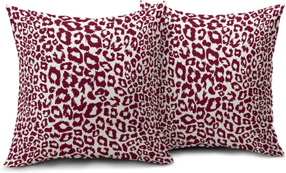 Lime Green White Leopard Print Pillow Covers 18x18 Inch Set of 2 Cheetah Animal Spots Decorative Throw Pillows For Couch Farmhouse Chinoiserie Pillow Cases Home Decor For Room Sofa Bed Porch Outdoor 16" x 16" Gray Leopard