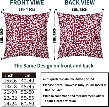 Lime Green White Leopard Print Pillow Covers 18x18 Inch Set of 2 Cheetah Animal Spots Decorative Throw Pillows For Couch Farmhouse Chinoiserie Pillow Cases Home Decor For Room Sofa Bed Porch Outdoor 16" x 16" Gray Leopard