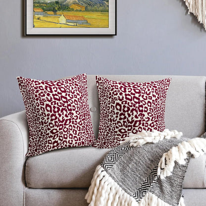 Lime Green White Leopard Print Pillow Covers 18x18 Inch Set of 2 Cheetah Animal Spots Decorative Throw Pillows For Couch Farmhouse Chinoiserie Pillow Cases Home Decor For Room Sofa Bed Porch Outdoor 16" x 16" Pink Leopard