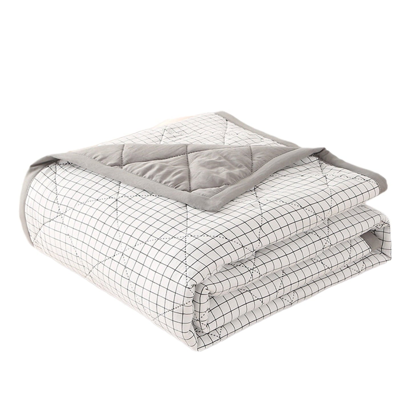 Summercome Cooling Quilt, Thin Quilts Summer Lightweight Comforter, Full Washed Cotton, Machine Washable, Soft Comfy Breathable Sleep Blanket for Hot Sleeper, Ultra-Cool Lightweight (Blue, Queen) Queen Green