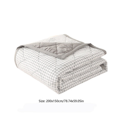 Summercome Cooling Quilt, Thin Quilts Summer Lightweight Comforter, Full Washed Cotton, Machine Washable, Soft Comfy Breathable Sleep Blanket for Hot Sleeper, Ultra-Cool Lightweight (Blue, Queen) Queen Green