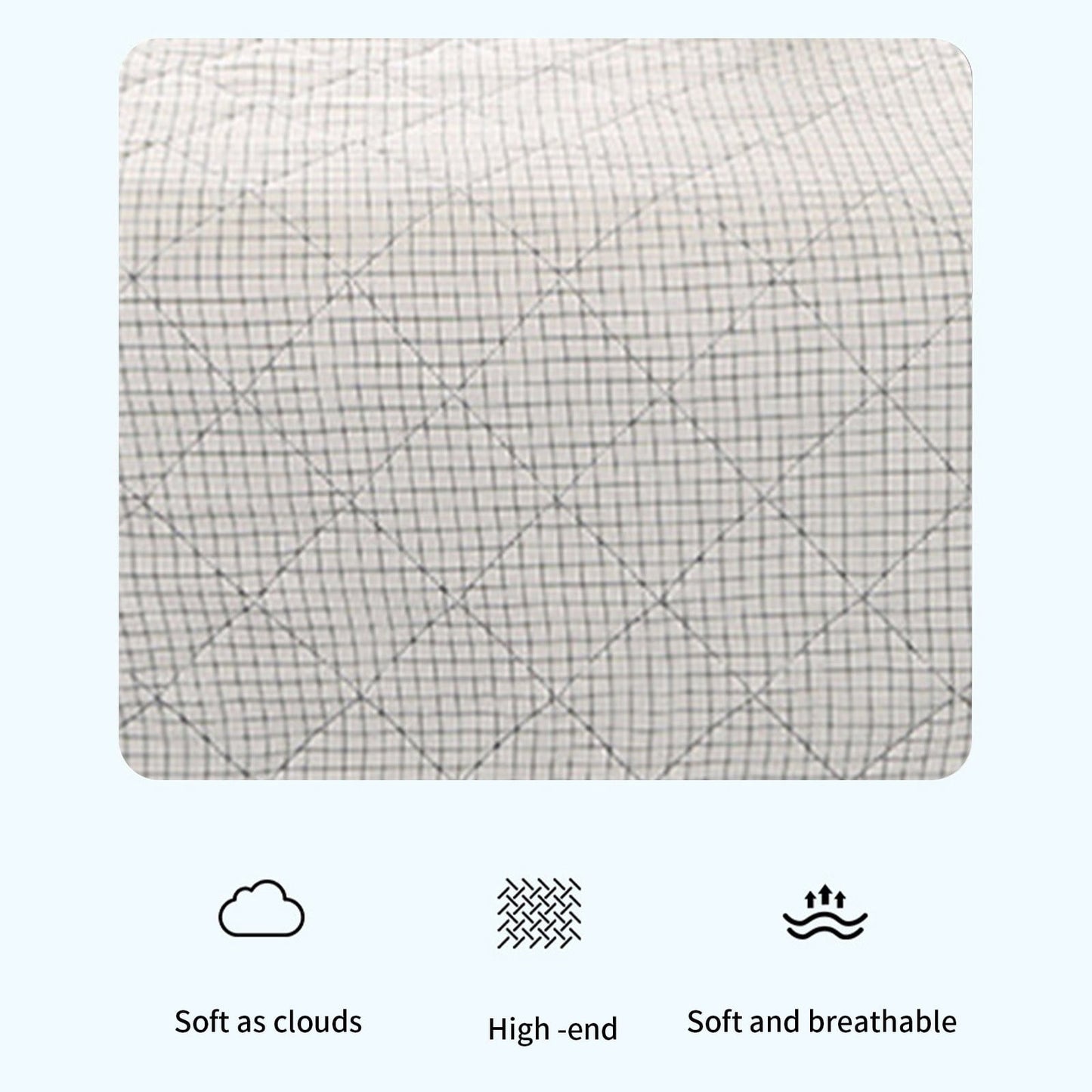 Summercome Cooling Quilt, Thin Quilts Summer Lightweight Comforter, Full Washed Cotton, Machine Washable, Soft Comfy Breathable Sleep Blanket for Hot Sleeper, Ultra-Cool Lightweight (Blue, Queen) Queen White