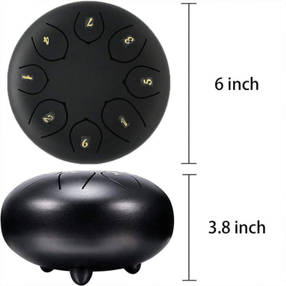 Rain Drum for Outside Garden,Chakra Drum for Rain Outdoor, Drum Rain Chime Waterproof,Rain Drum for Garden Instrument, chakra Drum 6 Inches 8 Notes, Chakra Rain Drum Outdoor A03