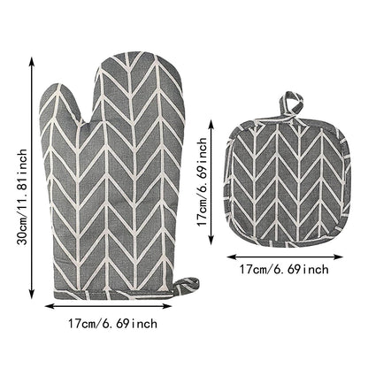 Poaug Oven Mitts on Sale Clearance 2Pc Oven Gloves Grill Gloves Slippery Cooking Gloves for Cooking Baking Grilling Yellow Grey
