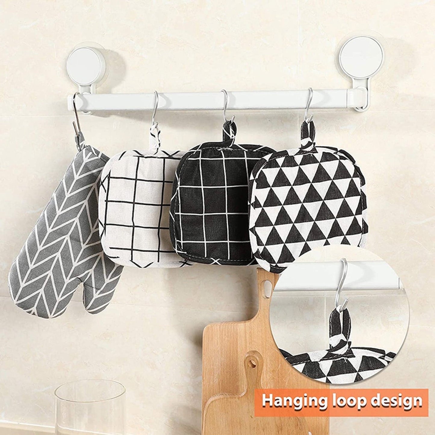 Poaug Oven Mitts on Sale Clearance 2Pc Oven Gloves Grill Gloves Slippery Cooking Gloves for Cooking Baking Grilling Yellow Grey