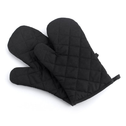 Poaug Oven Mitts on Sale Clearance 2Pc Oven Gloves Grill Gloves Slippery Cooking Gloves for Cooking Baking Grilling Yellow Z4-Black