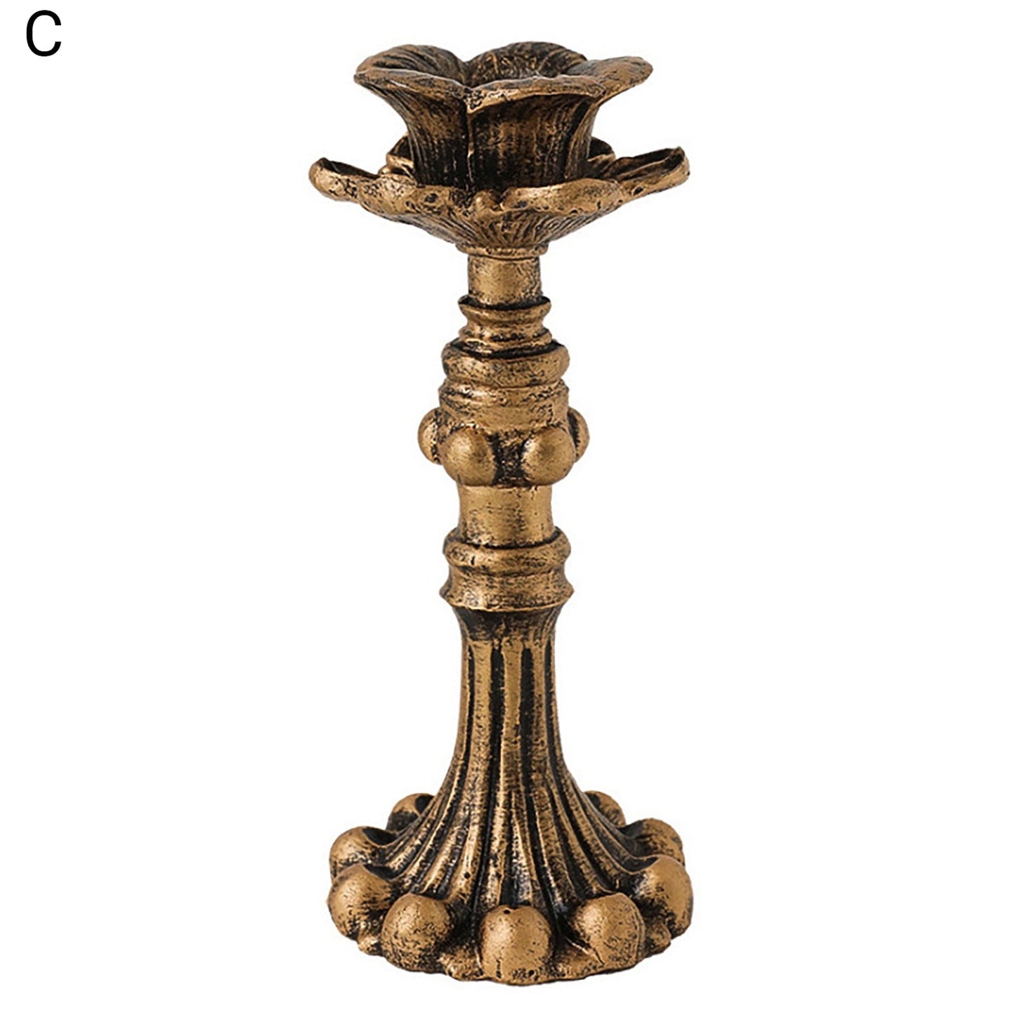 Visland Candlestick Holders , Brass Gold Candlestick Holder Set Candle Stick Holders Decorative Candlestick Stand for Wedding Party Dinning as shown 096.