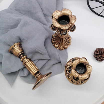 Visland Candlestick Holders , Brass Gold Candlestick Holder Set Candle Stick Holders Decorative Candlestick Stand for Wedding Party Dinning as shown 096.