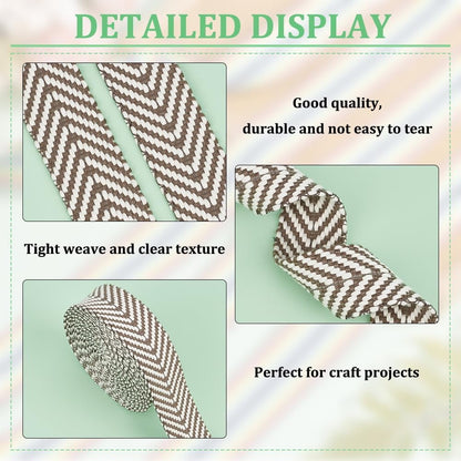 5 Yards Polycotton Jacquard Arrow Ribbon Clothes Accessories Olive 1-1/2 inch(38mm)