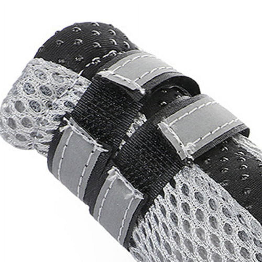SPRING PARK Small Dog Shoes, Slip Resistant 4pcs Dog Puppy Boots Booties Pet Sneakers with Reflective Fastener Tape for Small Medium Dogs, Protect Paws Easy to Wear Daily Use XL Black