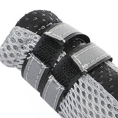 SPRING PARK Small Dog Shoes, Slip Resistant 4pcs Dog Puppy Boots Booties Pet Sneakers with Reflective Fastener Tape for Small Medium Dogs, Protect Paws Easy to Wear Daily Use XL Black