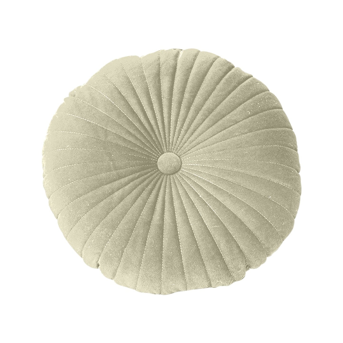 Darzheoy Round Throw Pillow 15.7 inch Decorative Round Velvet Floor Pillows Small Pumpkin Throw Pillow Cushion for Living Room Sofa Bed, Gray Green