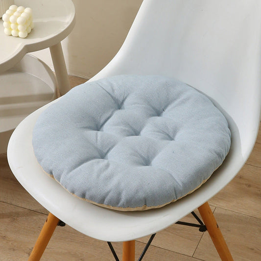 AYktou Seat Cushion 19.7*19.7in Thickened Large Size Chair Cushions Candy Color Round Soft Office Chair Cushion Breathable Linen Meditation Floor Pillow for Tatami Living Room Car Dorm Desk Chair 11.81" x 11.81" Gray.