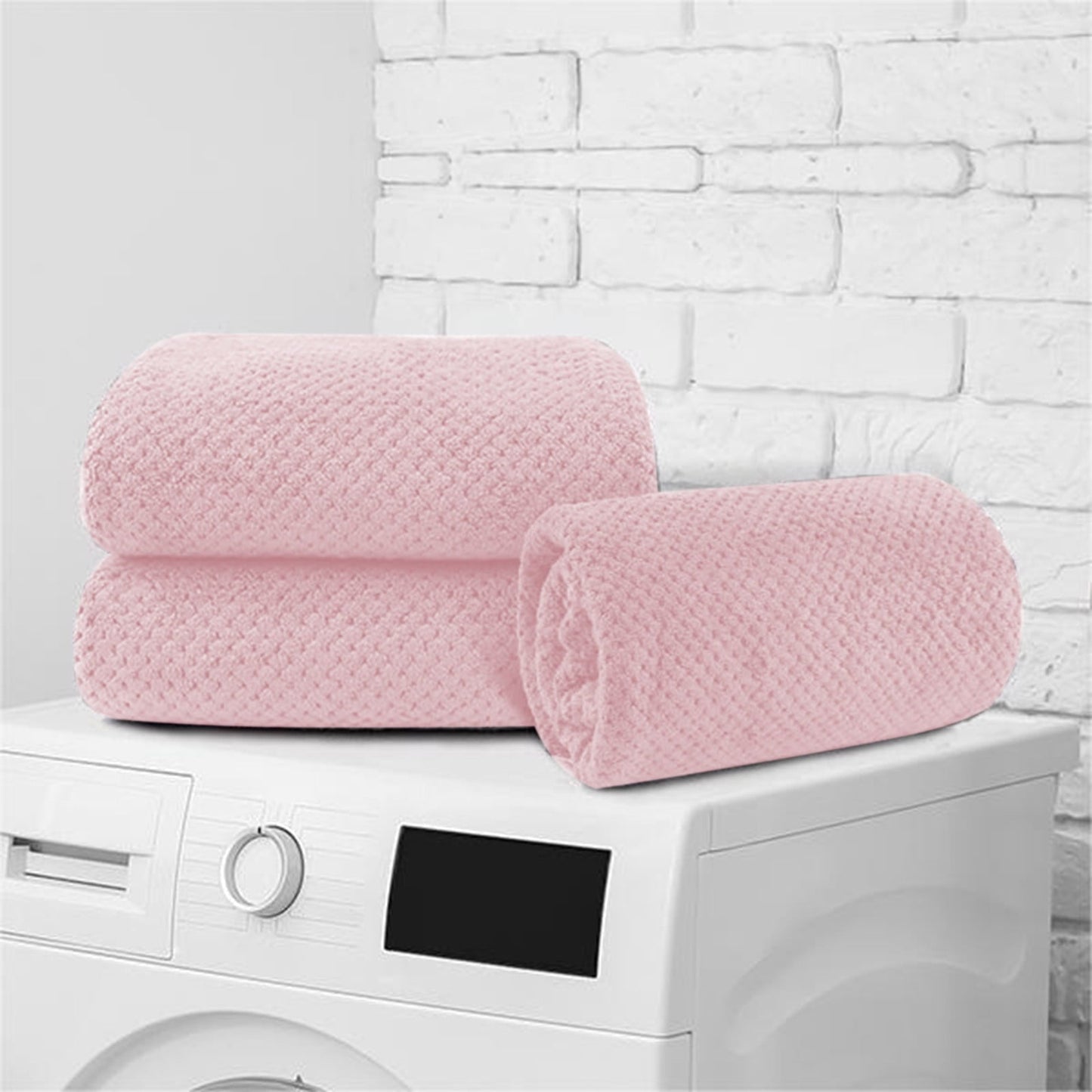 Chmadoxn Bath Towel, Oversize Bath Towel, 55×28 Inch Large Microfiber Bath Towels, Soft, Absorbent, and Quick Dry Towels for Bathroom, Pool, Beach, Swim, and Yoga, Large Bathroom Towels for Daily Use 55×28 in Pink