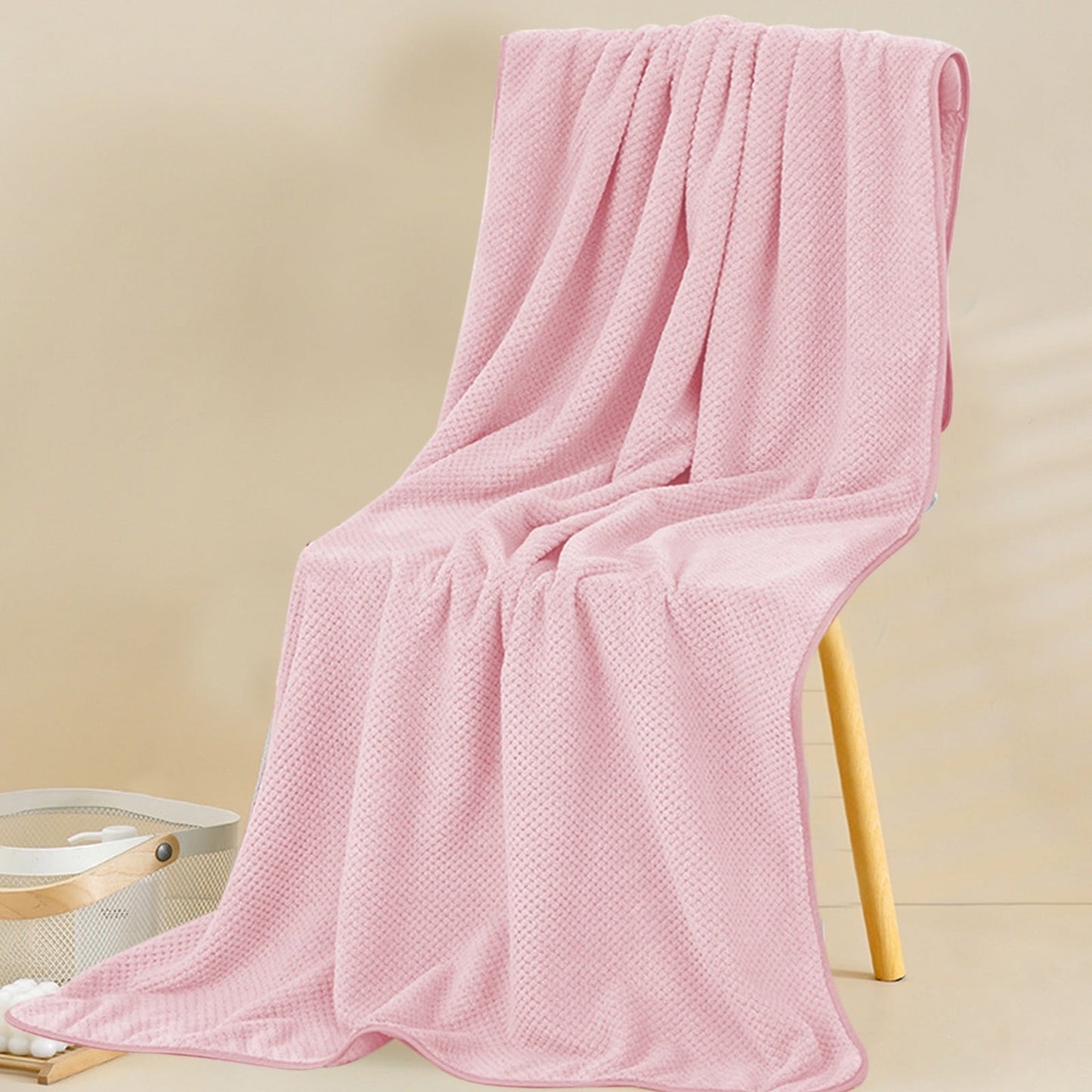 Chmadoxn Bath Towel, Oversize Bath Towel, 55×28 Inch Large Microfiber Bath Towels, Soft, Absorbent, and Quick Dry Towels for Bathroom, Pool, Beach, Swim, and Yoga, Large Bathroom Towels for Daily Use 55×28 in Pink