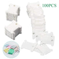 Chmadoxn Embroidery Floss Bobbins, Sewing Thread Winding Plate Board,50 pc Embroidery Floss Organizer, Plastic Embroidery Thread Cards for Cross Stitch Thread Holder Sewing Storage 100 pc white