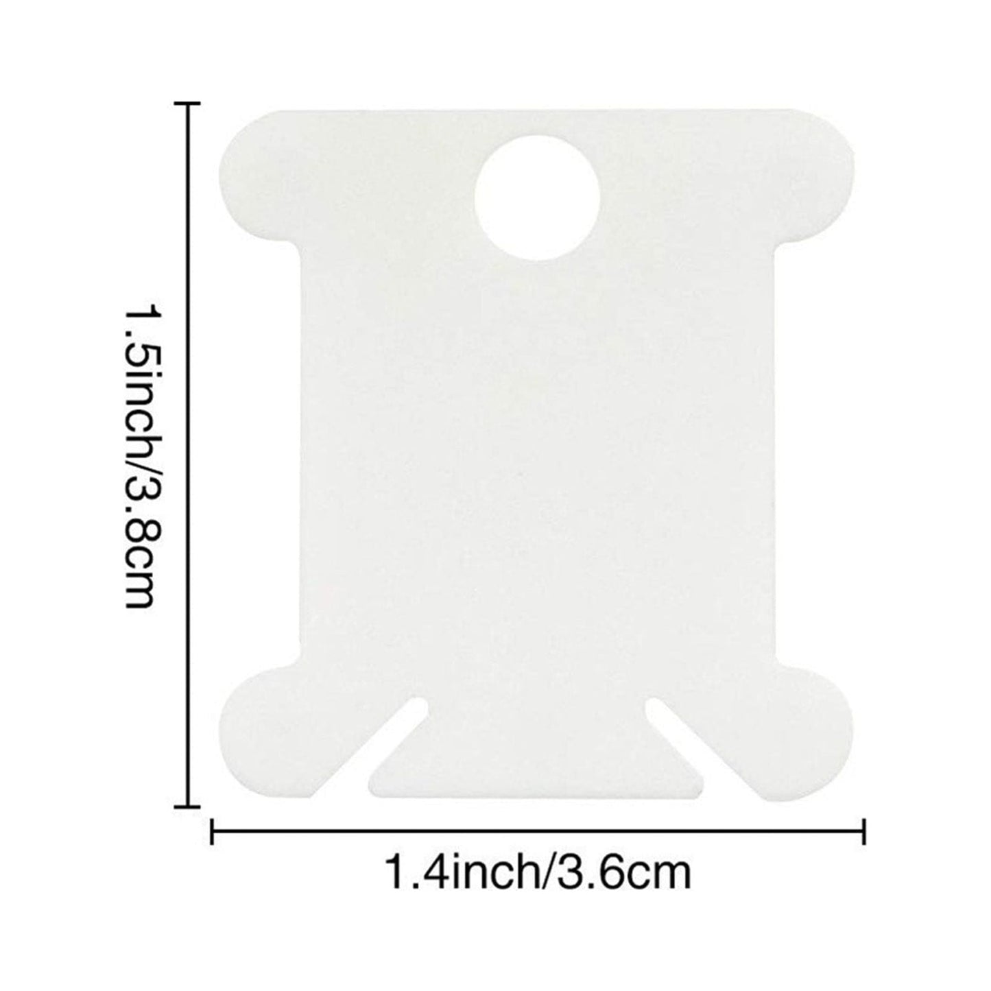 Chmadoxn Embroidery Floss Bobbins, Sewing Thread Winding Plate Board,50 pc Embroidery Floss Organizer, Plastic Embroidery Thread Cards for Cross Stitch Thread Holder Sewing Storage 100 pc white