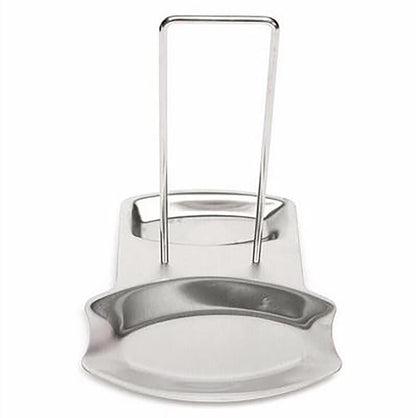 Chmadoxn Lid and Spoon Rest Shelf, Pot Lid Organizer, 304 Stainless Steel Pan Pot Cover Lid Rack Stand Organizer, Pan Lid Organizer Storage Soup Spoon Rests Utensils Kitchen Tool