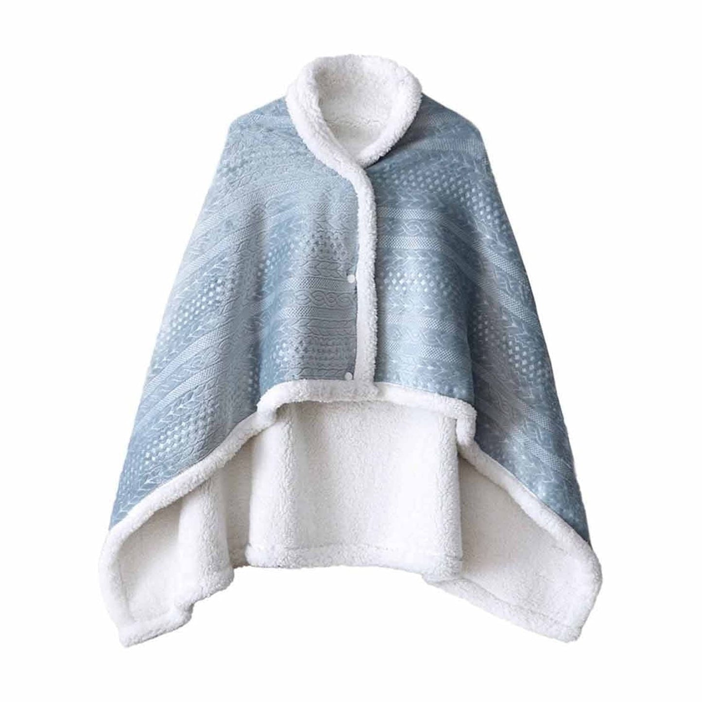 Kdkad Double-Sided Wearable Blanket, Ultra Soft Flannel Shawl Blanket, Reversible Blanket for Women and Men, Throw Blanket for Home, Travel, Warm Present (31.5×47.2 Inch) 31.5×47.2 in Gray