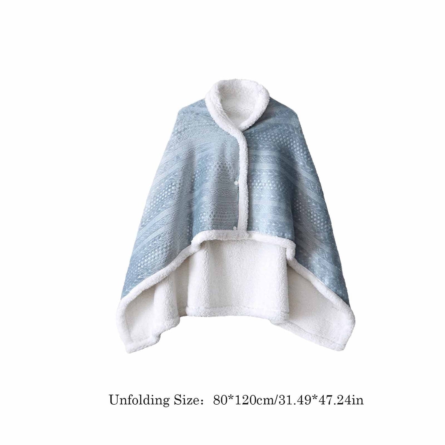 Kdkad Double-Sided Wearable Blanket, Ultra Soft Flannel Shawl Blanket, Reversible Blanket for Women and Men, Throw Blanket for Home, Travel, Warm Present (31.5×47.2 Inch) 31.5×47.2 in Gray