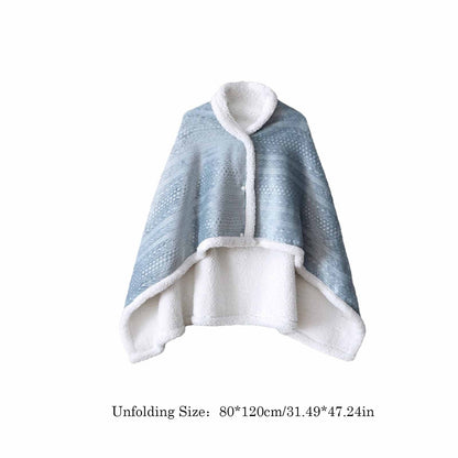 Kdkad Double-Sided Wearable Blanket, Ultra Soft Flannel Shawl Blanket, Reversible Blanket for Women and Men, Throw Blanket for Home, Travel, Warm Present (31.5×47.2 Inch) 31.5×47.2 in Pink