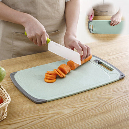 Darzheoy Whetstones Buckwheat Cutting Boards for Kitchen Dishwasher Safe Doubles Sided Design Extra Large Cutting Board for Meat Easy Grip Handle Non Slip Green