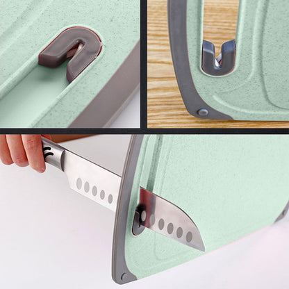 Darzheoy Whetstones Buckwheat Cutting Boards for Kitchen Dishwasher Safe Doubles Sided Design Extra Large Cutting Board for Meat Easy Grip Handle Non Slip Green