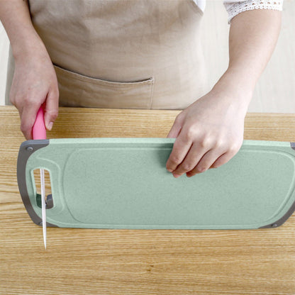 Darzheoy Whetstones Buckwheat Cutting Boards for Kitchen Dishwasher Safe Doubles Sided Design Extra Large Cutting Board for Meat Easy Grip Handle Non Slip Green