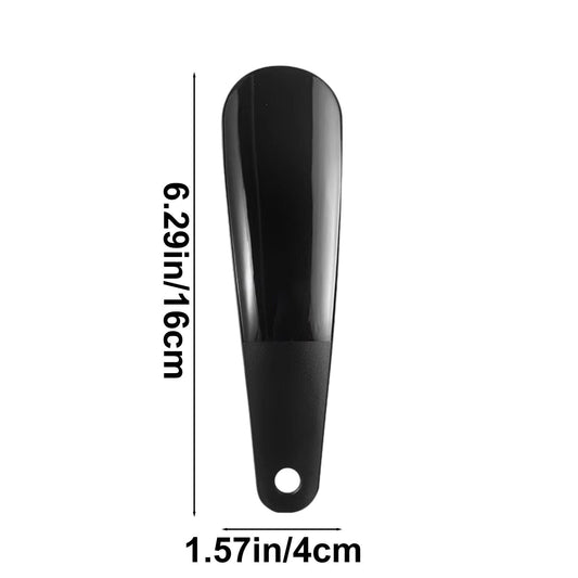 Darzheoy Shoe Horn 6.3 Inch, Shoe Horn Travel Size Small Shoe Helper Small Plastic Shoehorn Travel Shoe Horn Wide Short for Kids Women Black