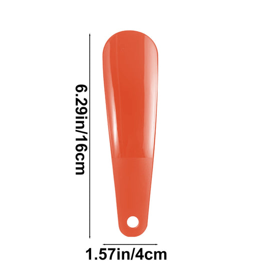 Darzheoy Shoe Horn 6.3 Inch, Shoe Horn Travel Size Small Shoe Helper Small Plastic Shoehorn Travel Shoe Horn Wide Short for Kids Women Red