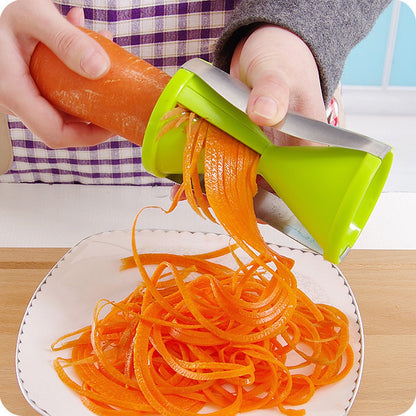 Darzheoy Spiralizer, Stainless Steel Vegetable Cutter for Large or Small Veggie Spaghetti Zucchini Carrot Pasta Noodle Maker Green