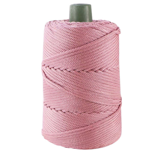 AYktou 32 Colors Macrame Cotton Cord 200g/7.05oz,100% Natural Handmade 4 Strands Twisted Cotton Rope Polyester Thread Spools for Wall Hanging Plants Hangers Gift Wrapping Tapestry DIY Crafts #I - Hot Pink