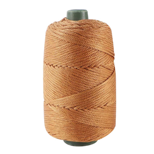 AYktou 32 Colors Macrame Cotton Cord 200g/7.05oz,100% Natural Handmade 4 Strands Twisted Cotton Rope Polyester Thread Spools for Wall Hanging Plants Hangers Gift Wrapping Tapestry DIY Crafts #P - Brown