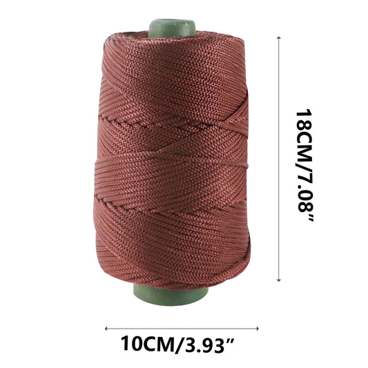 AYktou 32 Colors Macrame Cotton Cord 200g/7.05oz,100% Natural Handmade 4 Strands Twisted Cotton Rope Polyester Thread Spools for Wall Hanging Plants Hangers Gift Wrapping Tapestry DIY Crafts #V - Coffee