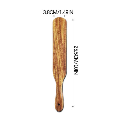 Kdkad Large Wooden Spoon, Wooden Spoon for Cooking, Large Wood Scoop Utensil, Kitchen Serving Scoop for Pot, Long Handle Spoon, Heavy Food Service Spoon, Mixing Spoon, Smooth Finish & Comfortable Grip As Show A