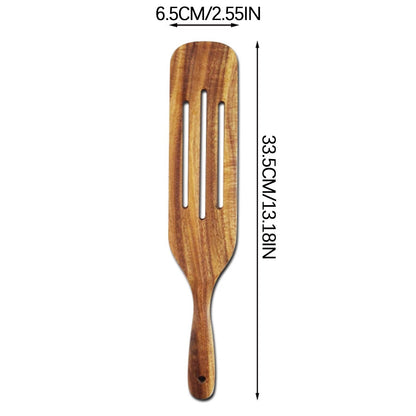 Kdkad Large Wooden Spoon, Wooden Spoon for Cooking, Large Wood Scoop Utensil, Kitchen Serving Scoop for Pot, Long Handle Spoon, Heavy Food Service Spoon, Mixing Spoon, Smooth Finish & Comfortable Grip As Show C