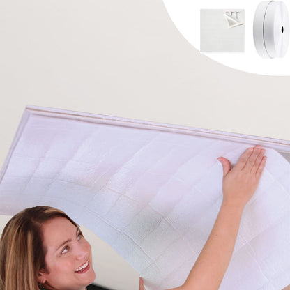 Kdkad Attic Fan Cover, 37.4×50.8 Inch Whole House Fan Cover, Magnetic Attic Vent Cover Attic Fan Insulation Cover with Magnetic Strip Attic Armour Ceiling Shutter Cover 50.8×50.8 in White