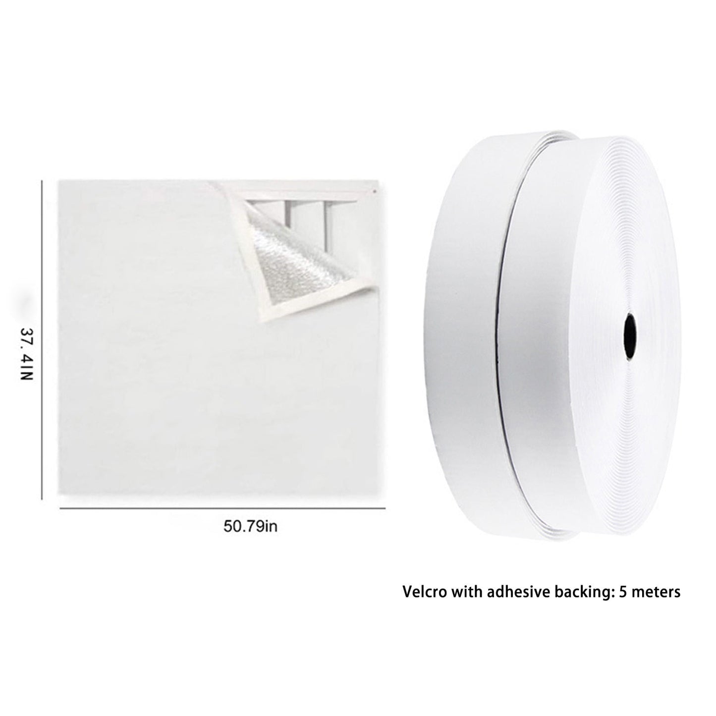 Kdkad Attic Fan Cover, 37.4×50.8 Inch Whole House Fan Cover, Magnetic Attic Vent Cover Attic Fan Insulation Cover with Magnetic Strip Attic Armour Ceiling Shutter Cover 50.8×50.8 in White